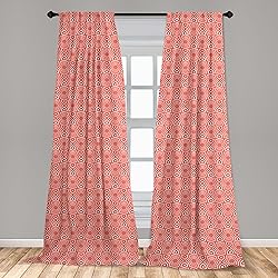 Lunarable Coral Curtains, Simple Gradient Fractal