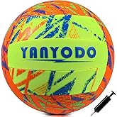 YANYODO Swimming Pool Waterproof Beach Volleyball, Soft Indoor Outdoor Size 5 Volleyball with Pump for Teenagers Adults Swimming Pool Beach Games to Play