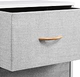 Yaheetech Vertical Narrow Chest of Drawers 4-Drawer Fabric Storage Unit Light view 7