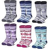 LANLEO Kids Wool Socks For Toddlers Boys Girls Hiking Winter Warm Cozy Thick Heavy Thermal Crew Boot Socks 6 Pairs