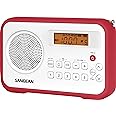 Sangean PR-D18RD AM/FM/Portable Digital Radio with Protective Bumper (White/Red)