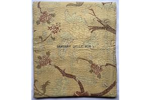 Sambhav Quilt Hub Hand block Floral Print Handmade Cotton block Kantha Quilting Boho bedding Throw Blanket Hippie Queen/King Size Bohemian Floral Kantha Quilt (Beige, 90X108 inch)