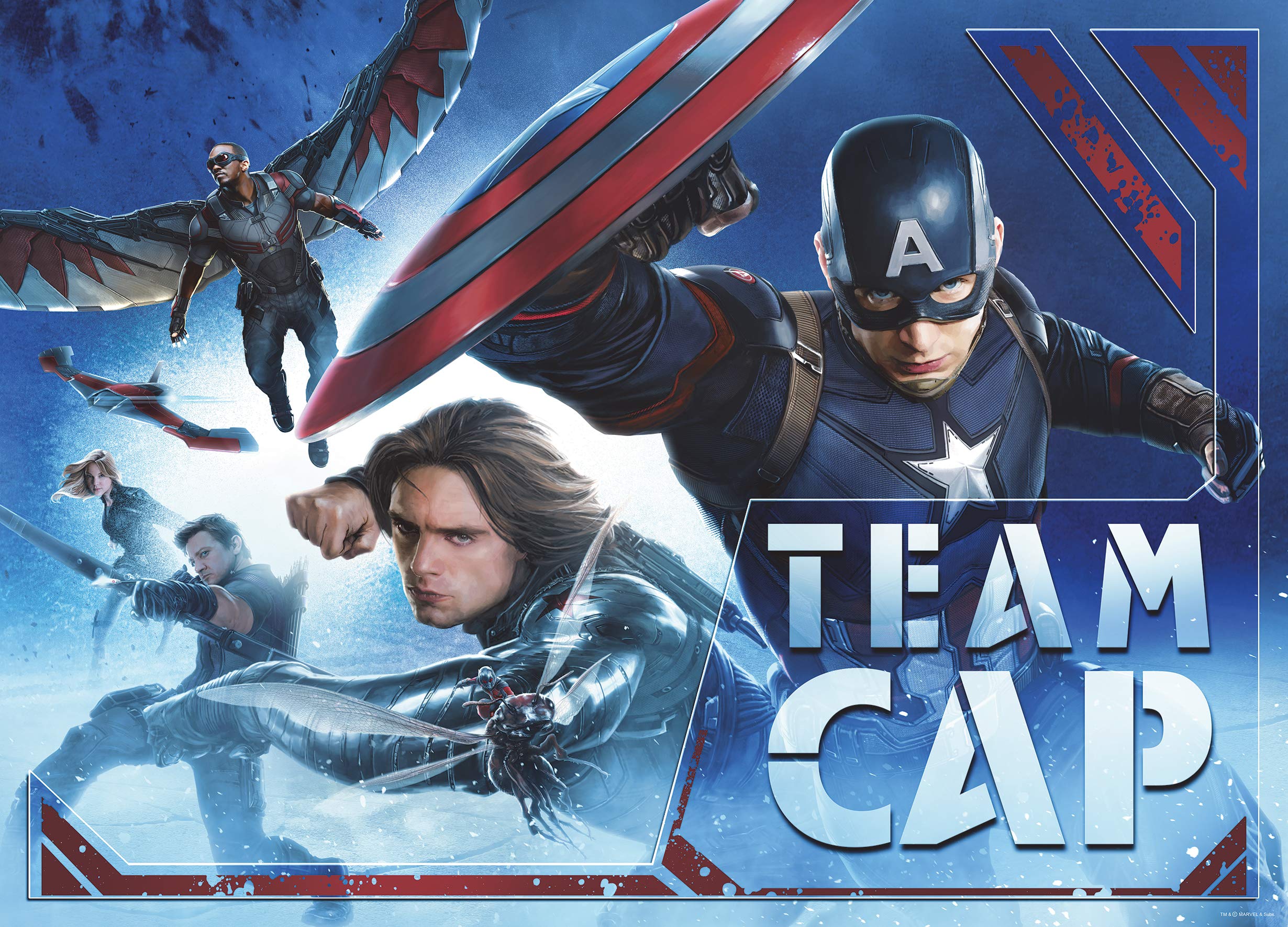 Marvel Photo Wallpaper/Giant Wall Poster, Non-Woven, Multi-Colour, 160 x 110 cm