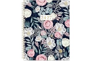 LAFEFO Monthly Planner 2024-2027 - 3 Year Monthly Planner/Calendar 2024-2027, 36 Monthly Planner from Jul. 2024 - Jun. 2027, 9'' x 11'', 2024-2027 Calendar Planner with Monthly Tabs, Back Pocket - Petunia