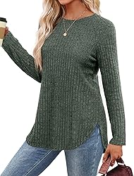 Saloogoe Womens Sweaters Dressy Casual Tunic Tops