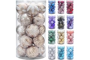 BIU 80mm/3.14" Christmas Ball Ornaments Shatterproof Large Christmas Ornaments Set Decorations for Xmas Tree Halloween Wreath Garland Decor Ornaments（20CT）