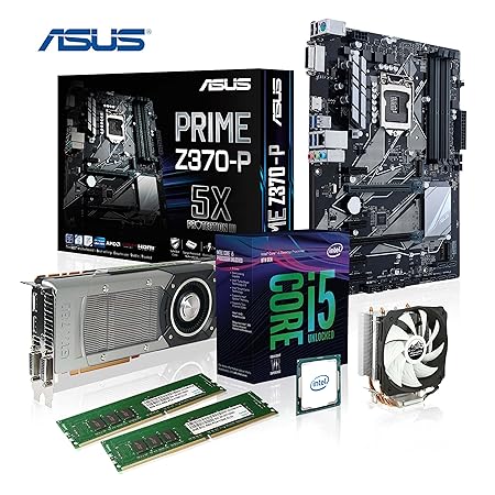 Memory PC Aufrüst-Kit Intel Core i5-9600K, 16 GB DDR4, ASUS Prime Z370-P, Alpenföhn Kühler Ben Nevis, Nvidia Geforce GTX 1060