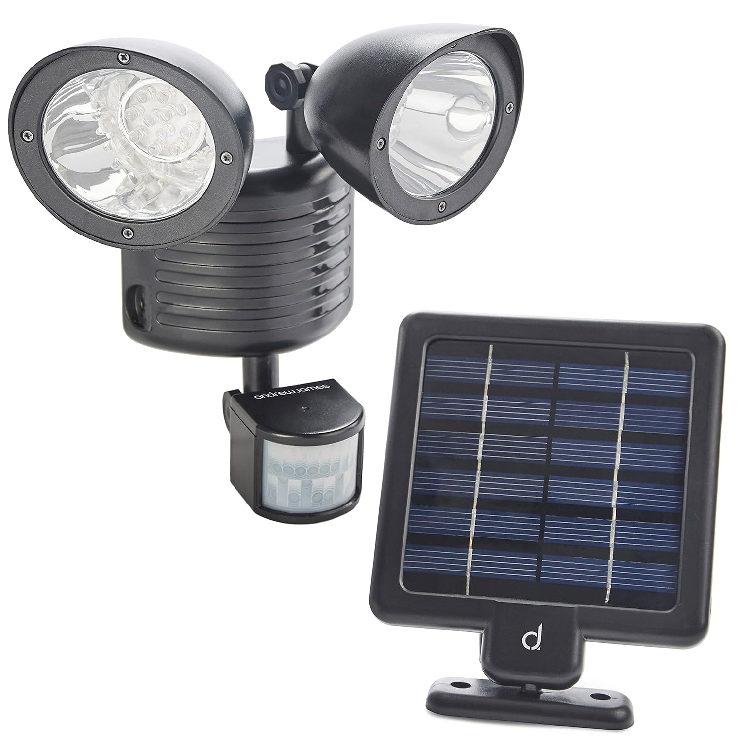 Andrew James Outdoor LED Solar Security Light with PIR Motion Sensor
