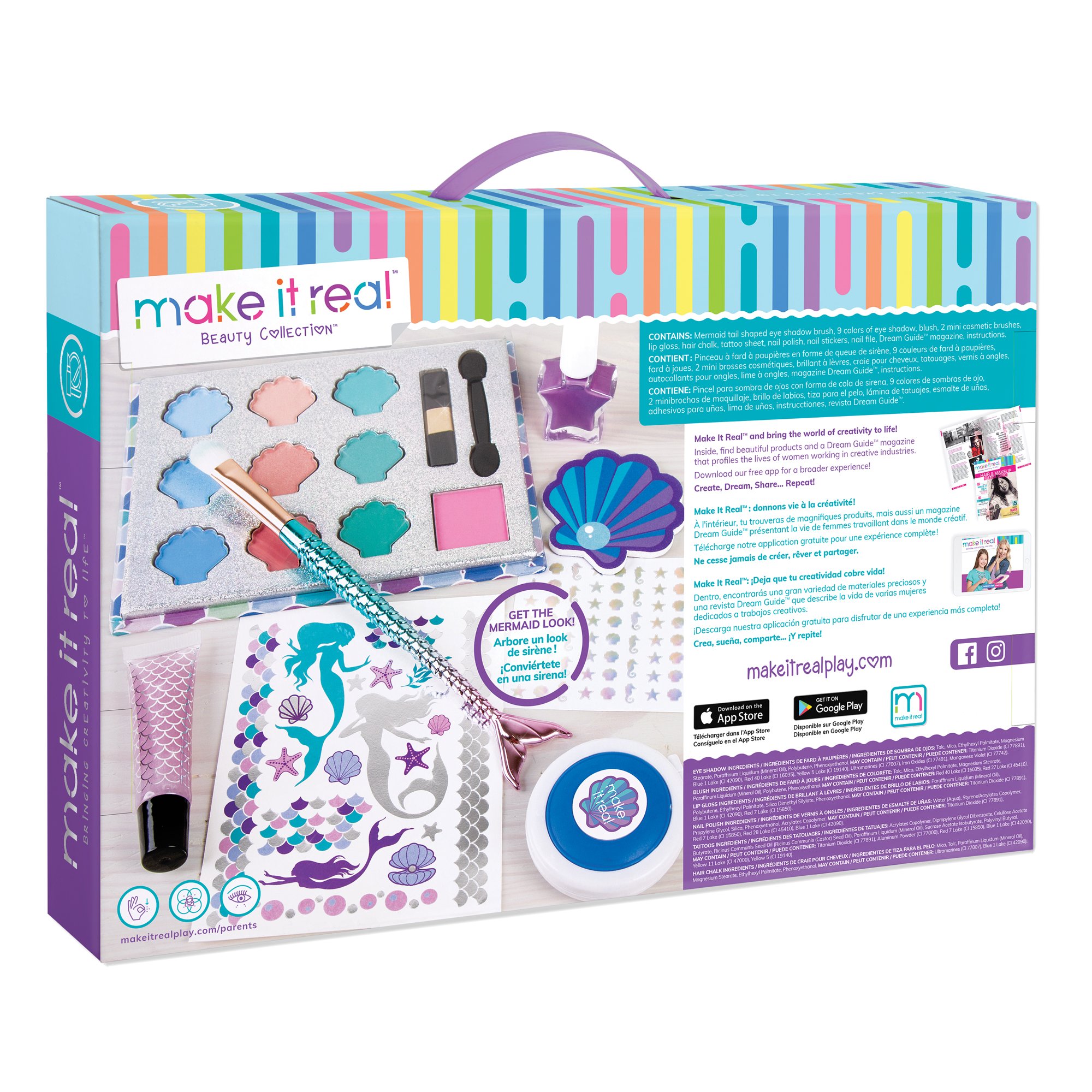 Make It Real Mega Mermaid Makeover. Mermaid Themed Girls Makeup Kit