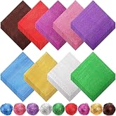 Dicunoy 900 PCS Chocolate Candy Wrappers, 4x4 inches Foil Candy Wrappers for Caramels, 9 Colors Textured Square DIY Candies Packaging for Christmas, Easter, Thanksgiving, Party
