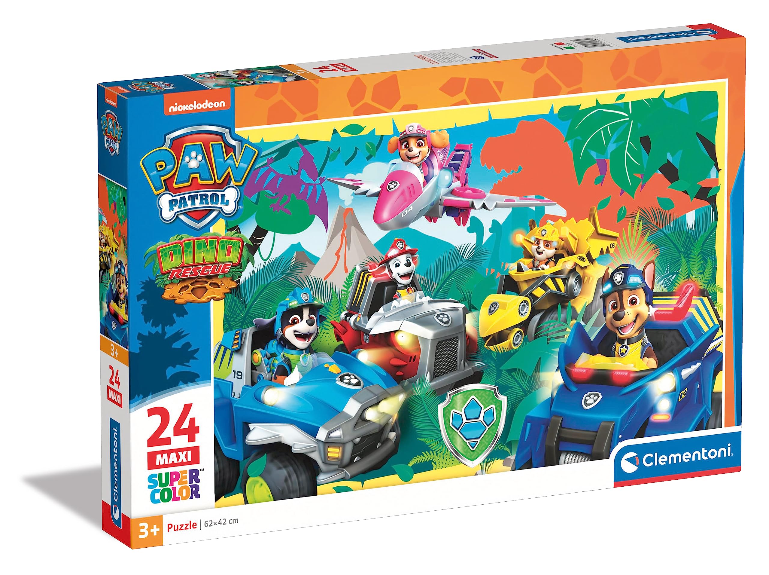 Clementoni - 24235 - Supercolor Puzzle Paw Patrol - 24 Maxi Pieces - Jigsaw Puzzle For Kids Age 3