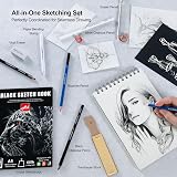 KALOUR 154PCS Art Supplies Sketching Drawing Kit with Sketchbook Tutorial Book view 4