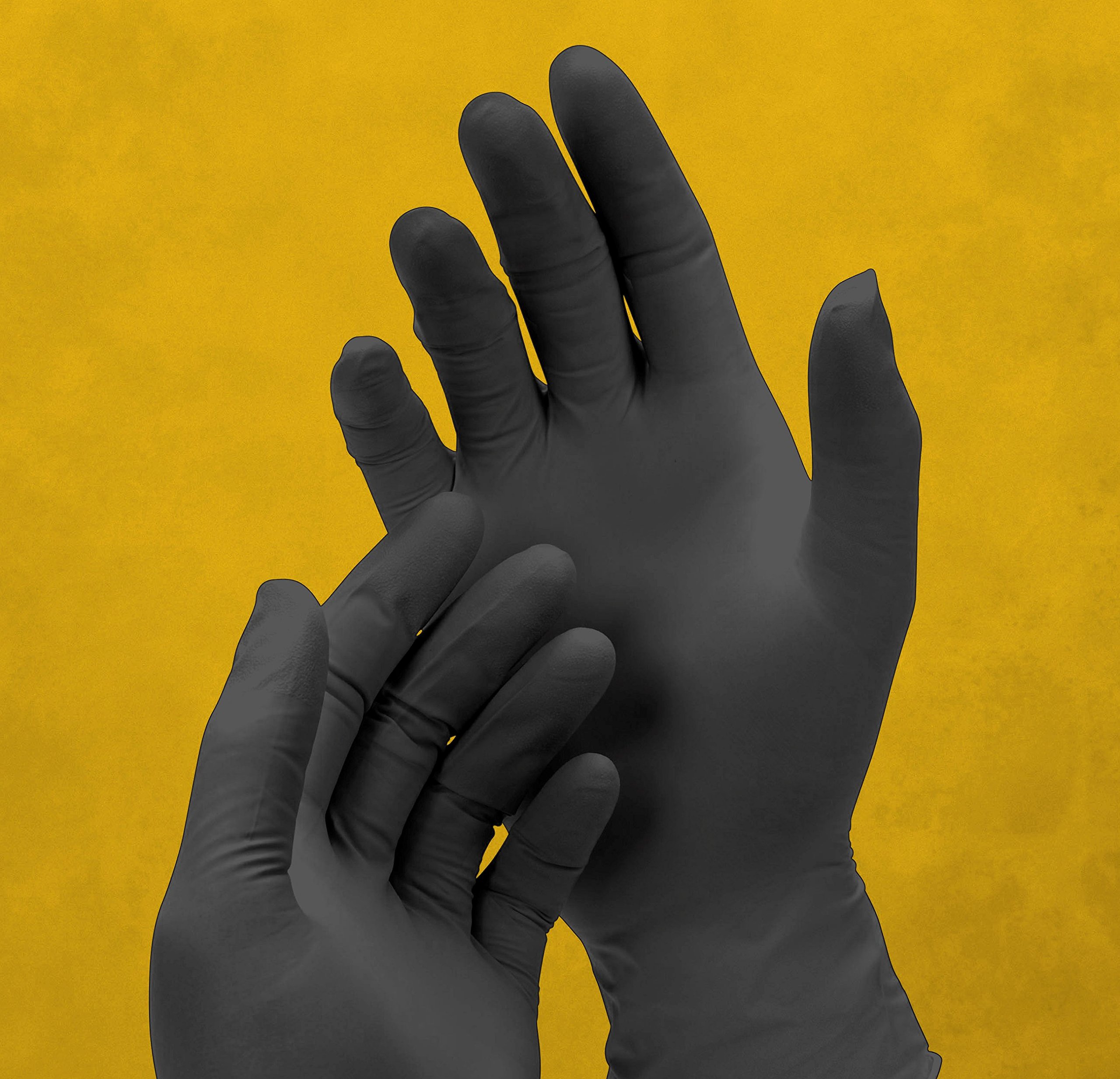 Adenna Dark Light 9 mil Nitrile Powder Free Exam Gloves (Black), Large