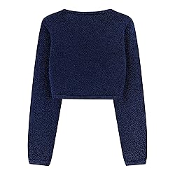 BOLEROSE Girls Long Sleeve Sparkle Cardigan