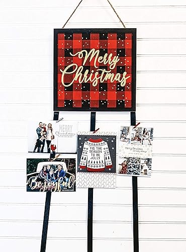 buffalo plaid photo christmas cards