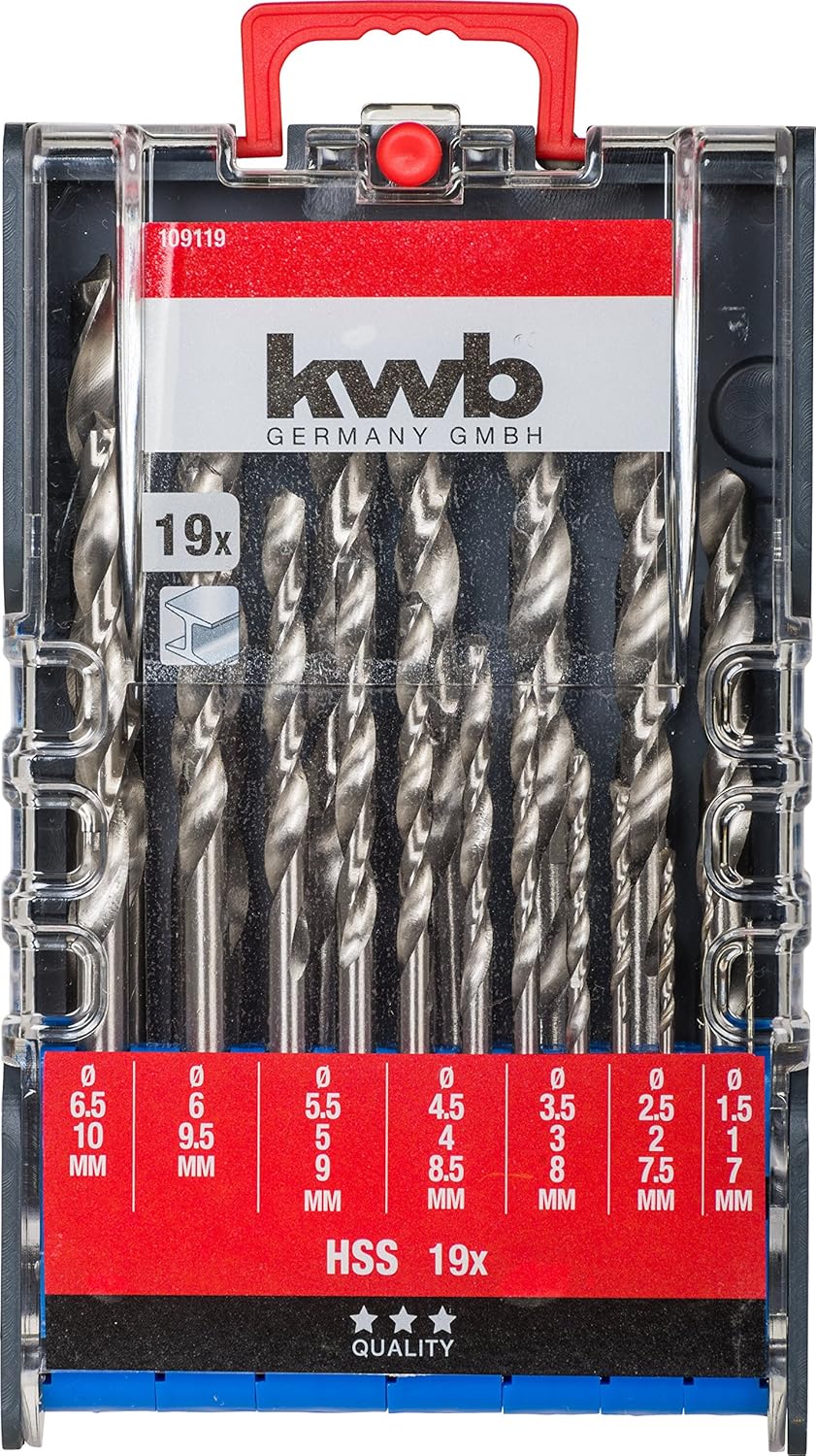kwb PowerBox Metal Drill Set - Drill Set, 19 Pieces, HSS Steel, Multicolor - Image 4