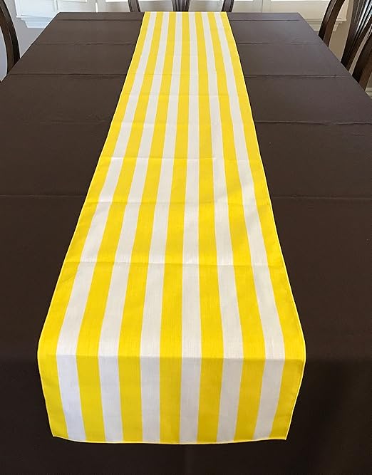 lovemyfabric Poly Cotton 1 Inch Striped Print Table Runner