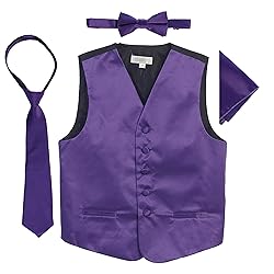 Gioberti Kids and Boys 4pc Satin Formal Vest