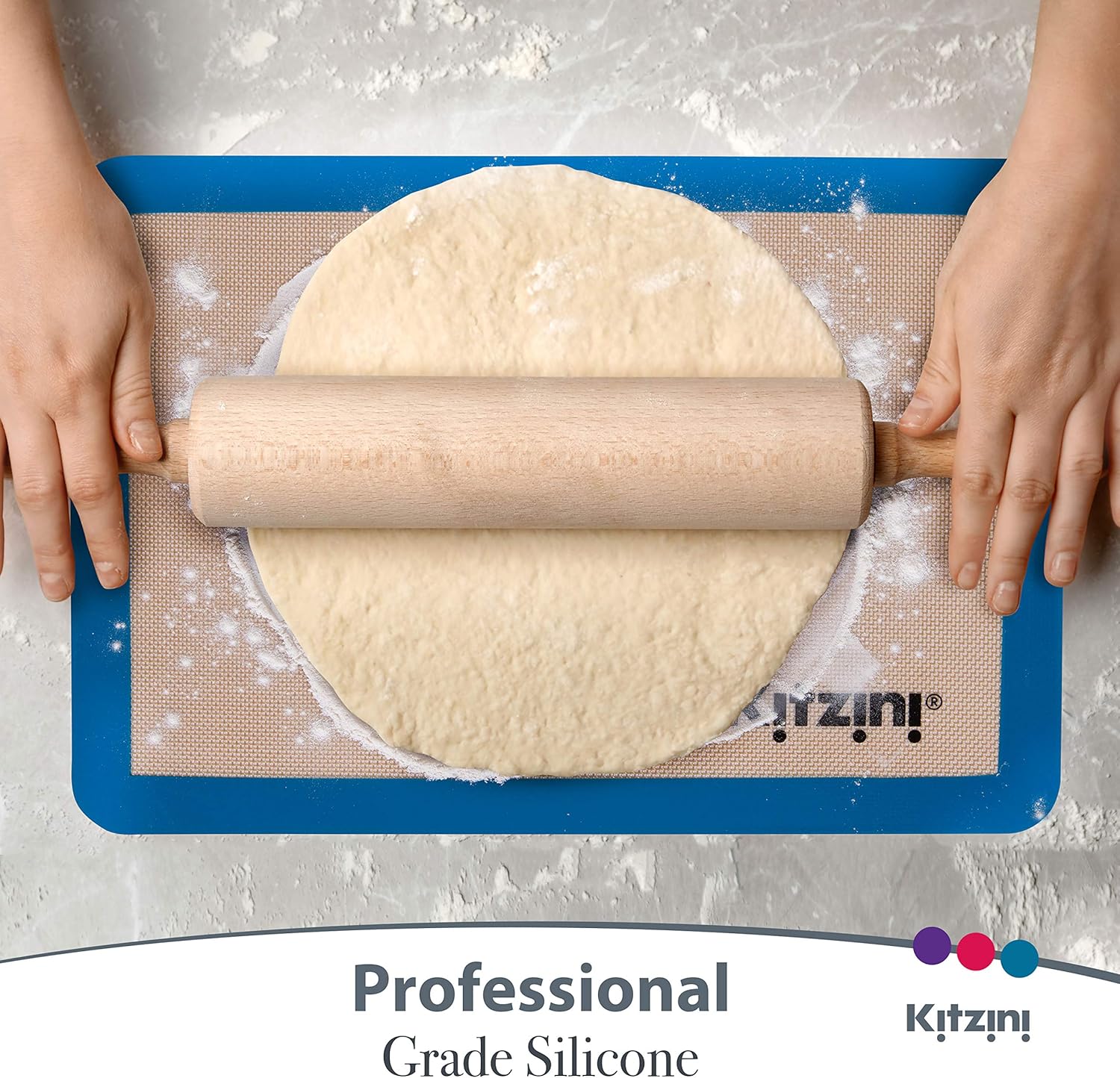 Silicone Baking Mats - Non Stick Sheet Mat - Large BPA Free Professional Grade Liner Sheets - Perfect Bakeware for Making Cookies Macarons, Bread and Pastry (4): Kitchen & Dining