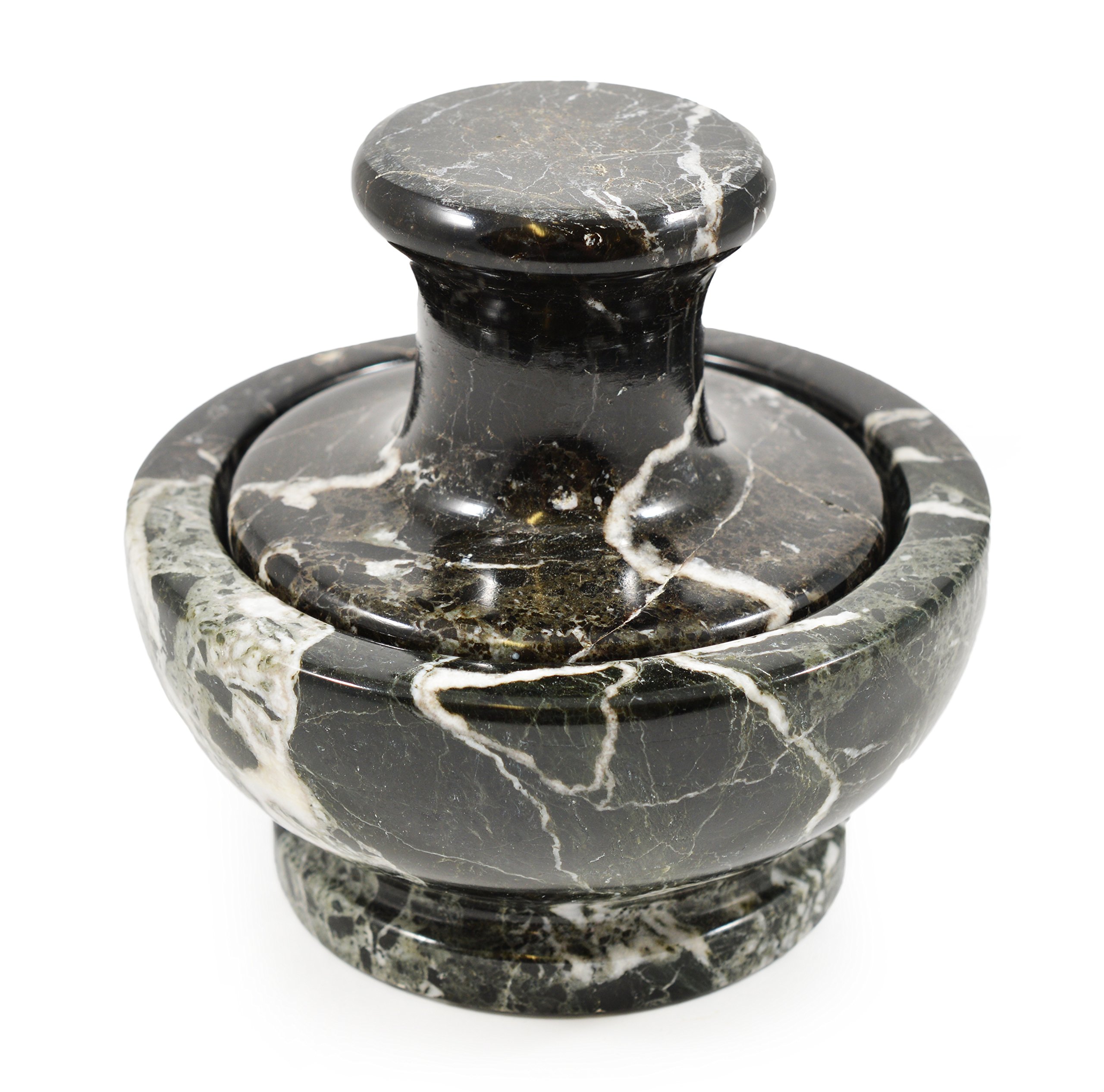 Marble Mushroom Pestle & Mortar (Black Marble)
