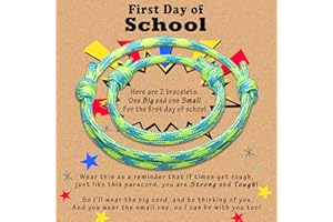 DAYANEY First Day of School Bracelet, Mommy and Me Bracelets Back to School Decor as First Day of Kindergarten Gift, Back to School Bracelet as 1st Day of School Bracelets for Daughter or Son