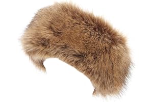 La Carrie Women's Faux Fur Headband with Stretch Winter Ear Warmer Earmuff Medium