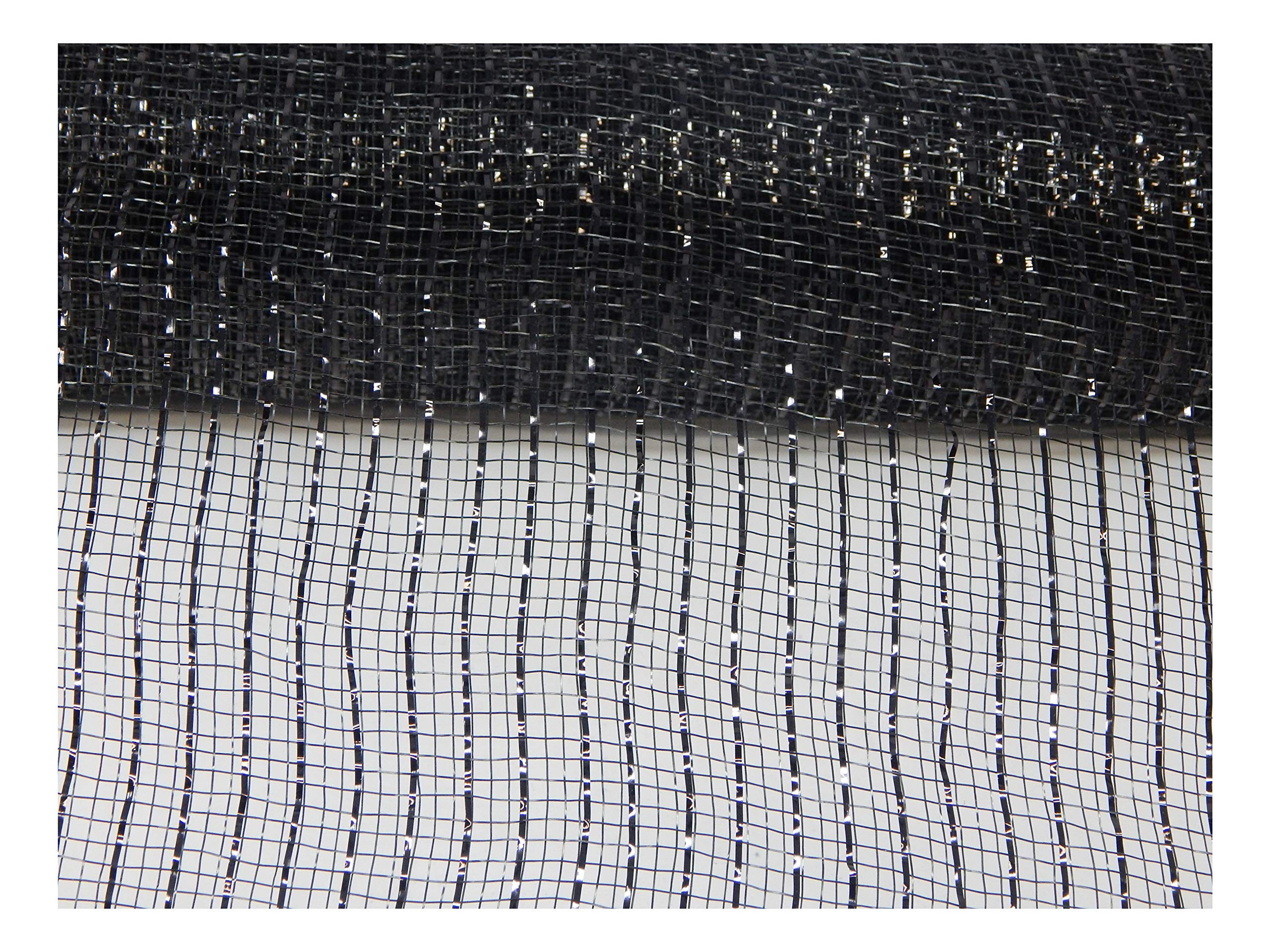 Floral Supply Online - 10 inch x 30 feet Black Metallic Mesh Ribbon. The Exclusive Metallic Mesh with A Unique Touch of Color and Sparkle.