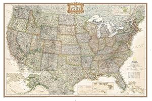 National Geographic United States Wall Map - Executive (Poster Size: 36 x 24 in) (National Geographic Reference Map)