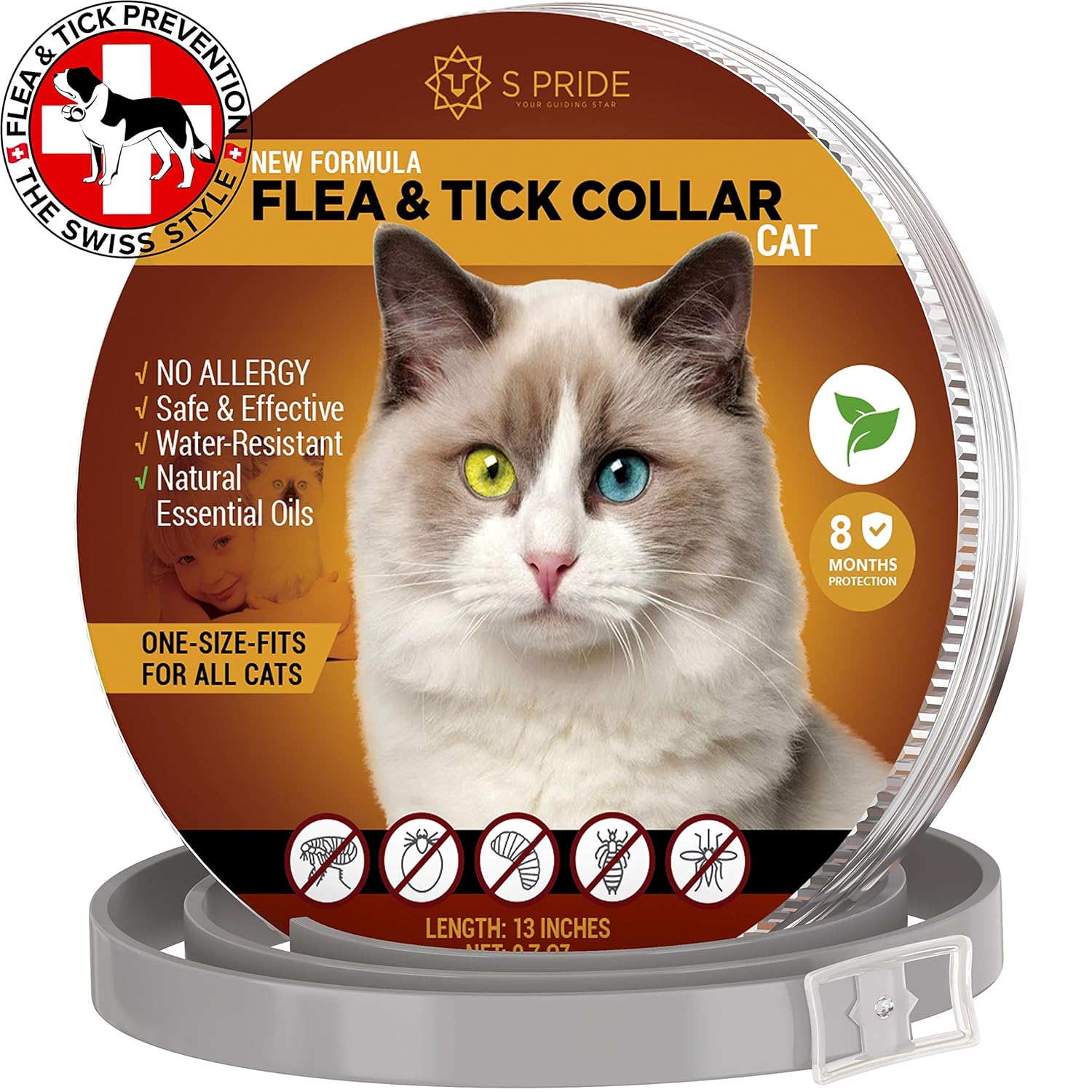 Reviews SPRIDE Cat Flea Collar Pet Essential Oil Pest Control Collars