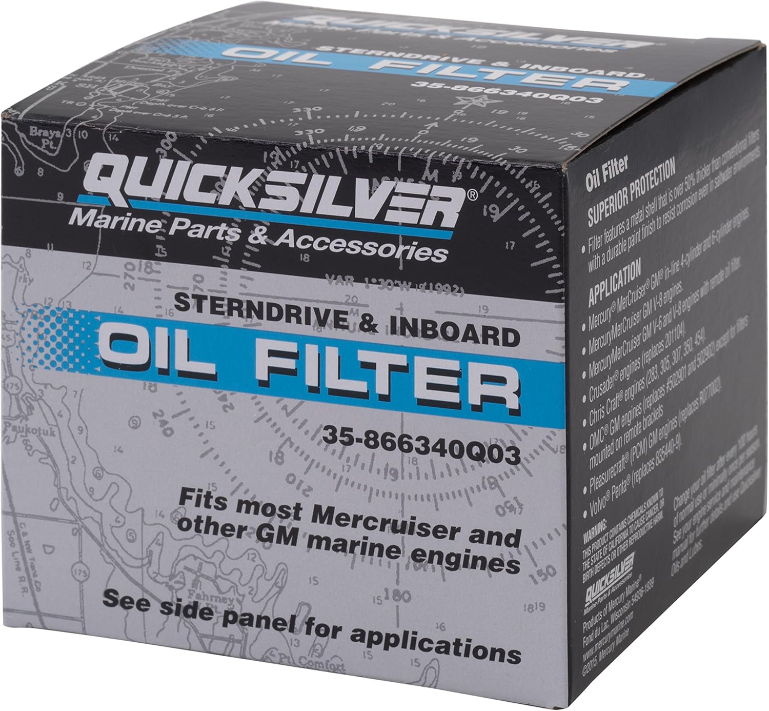 Quicksilver 866340Q03 Oil Filter - MerCruiser Stern Drive and Inboard Engines: Sports & Outdoors