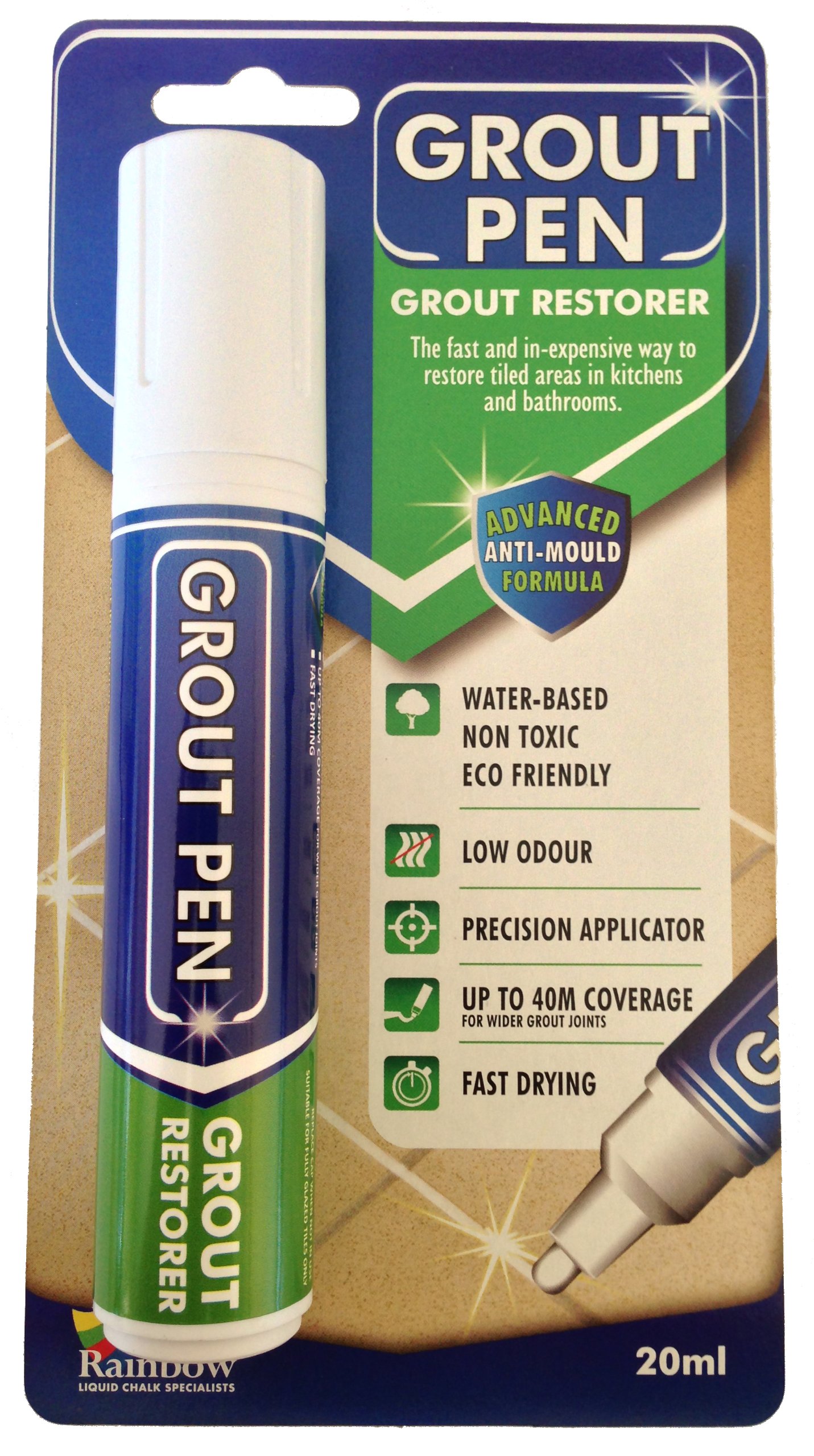 Grout Pen Large White Restore Kitchen Bathroom Tile Grout Clean Floor