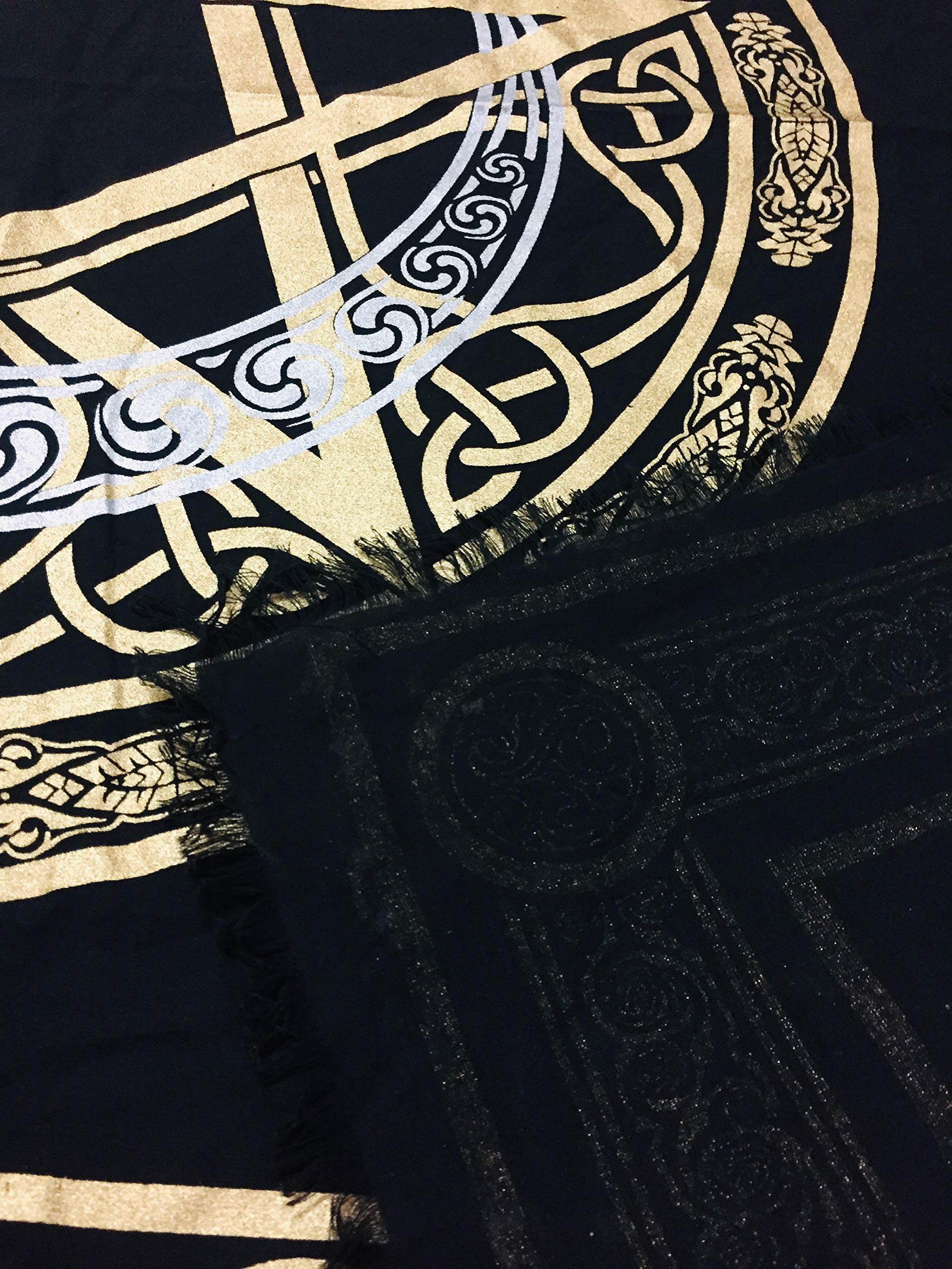 Indian Consigners Altar Cloth Crescent Pentagram Witchcraft Alter Tarot Spread Top Cloth Wiccan Square Spiritual 36 by 36 Sacred Crescent Pentagram