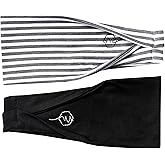 Maven Thread 4" Wide Workout Headbands for Women (2 Pack) – Non-Slip Sweatbands for Gym, Running & Yoga
