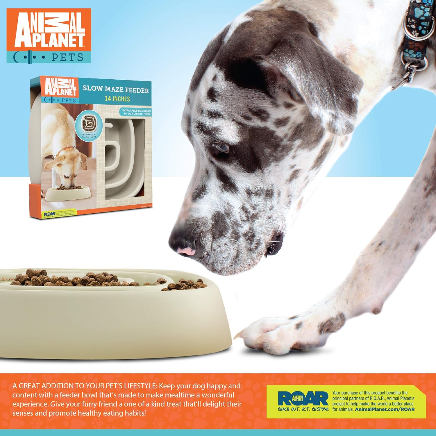 Animal Planet Slow Feed Maze Feeder Pet Bowl For Dogs And Cats