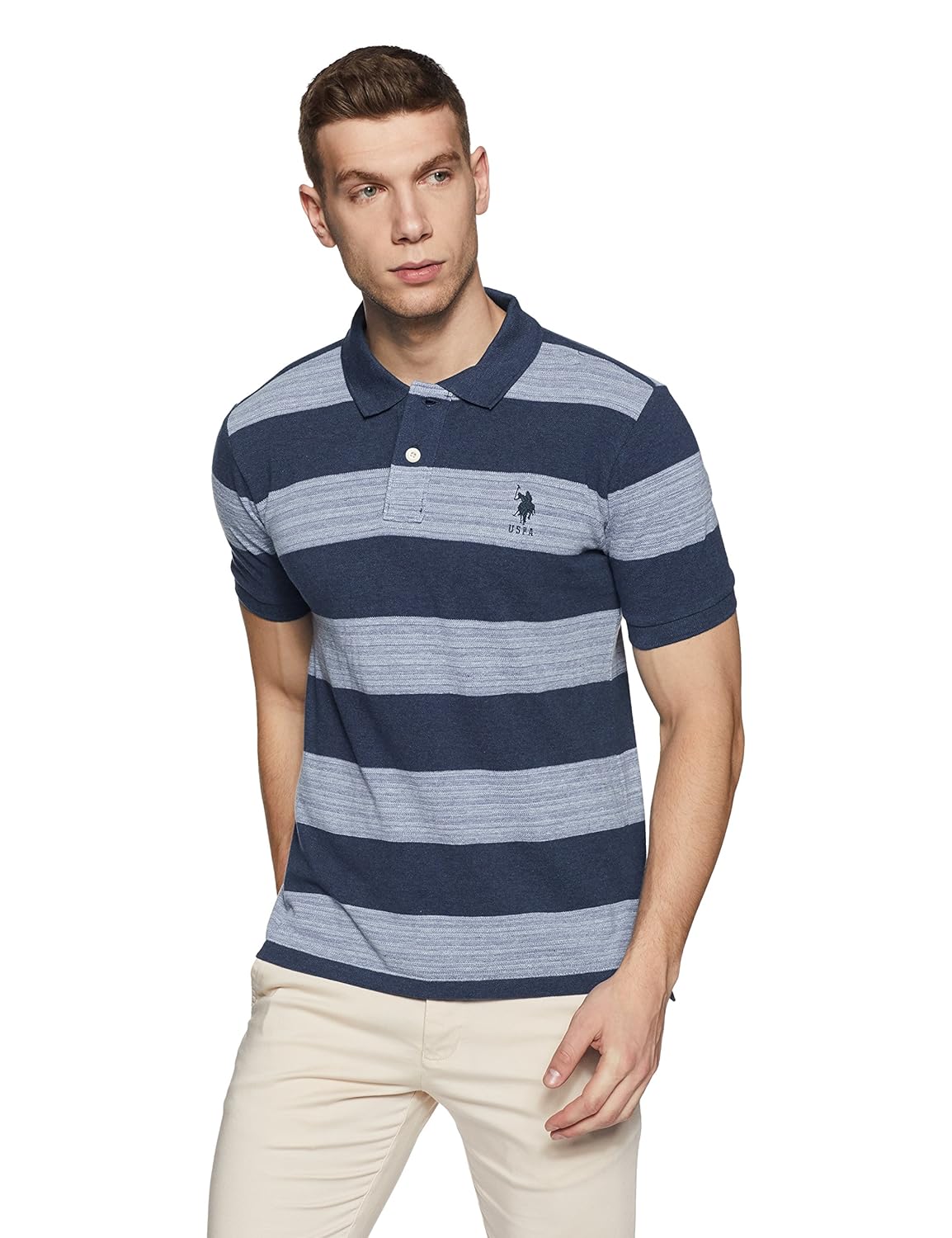 us polo association men's striped regular fit polo