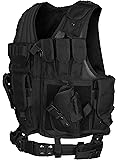 10Code Law Enforcement Tactical Vest Outdoor Adjustable Light Weight Black Vest Combat Training Air Soft Vest
