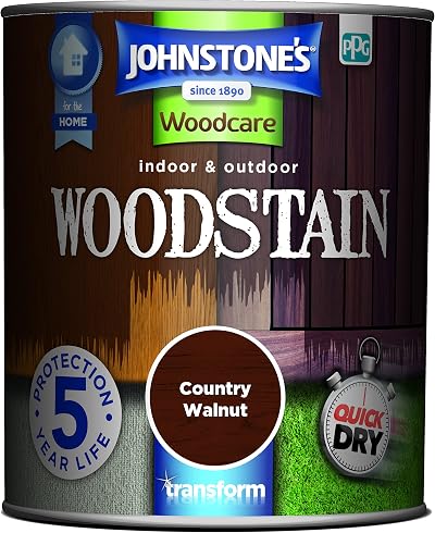 Johnstone’s Interior & Exterior Woodstain Country Walnut 750ml Weathershield