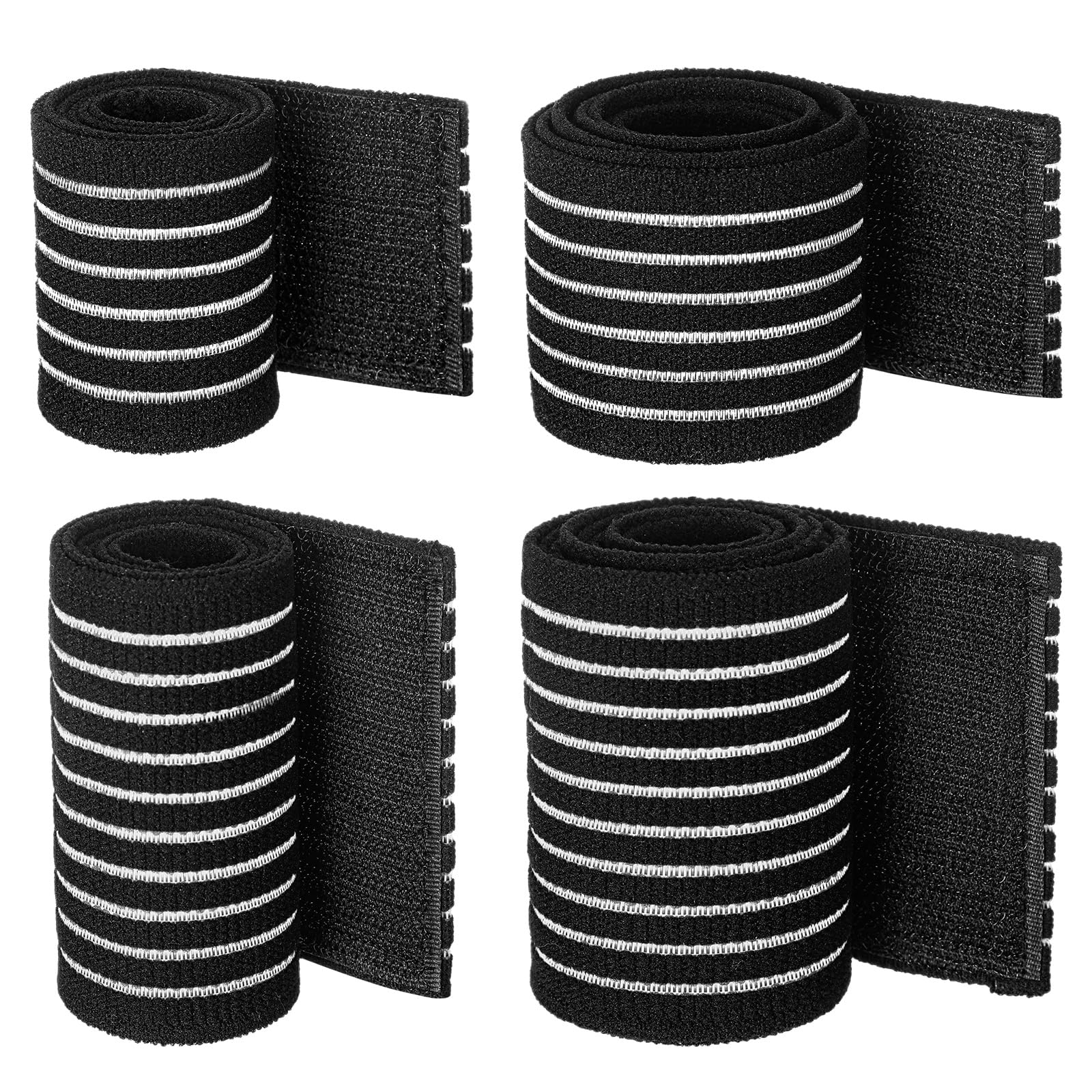 Photo 1 of Geiserailie Ice Pack Strap Stretchable, 4 Size Elastic Reusable Ice Belt Extender, Adjustable Hook and Loop Extension Straps Add Length to Most Hot Cold Therapy(4 Pcs,Black)