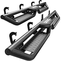 OBNAUX 2-Step Running Boards For 2007-2019 Chevy Silverado/GMC Sierra Crew Cab – Textured Black Nerf Bars - View #11