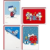 Hallmark Peanuts Boxed Christmas Cards Assortment, Classic Comics (4 Designs, 16 Cards and Envelopes)