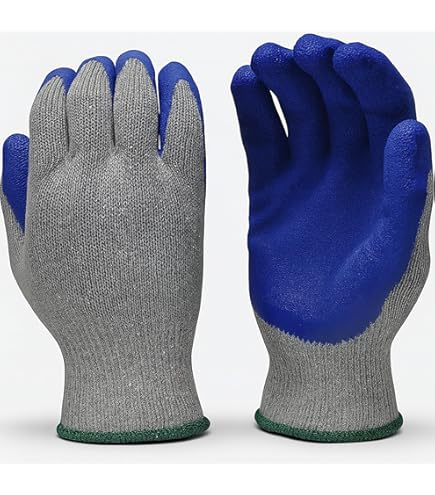 G & F 1511L-DZ Rubber Latex Coated Work Gloves for Construction