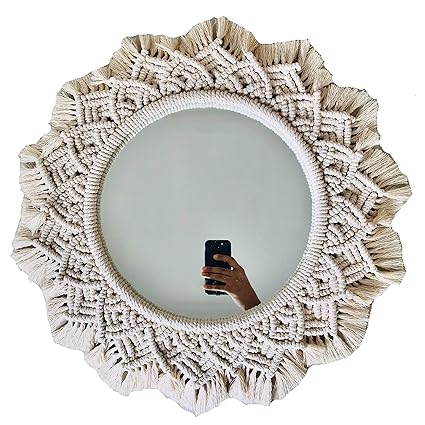 white round mirror nursery