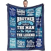Vervehub Brother Gifts from Sister/Bro, Birthday Gifts for Brother, Brothers Birthday Gift from Sister, Big Brothers Gift Throw Blanket 60"x50"