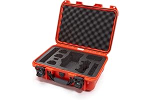 Nanuk DJI Drone Waterproof Hard Case with Custom Foam Insert for DJI Mavic 2 Pro/Zoom - Orange - Made in Canada
