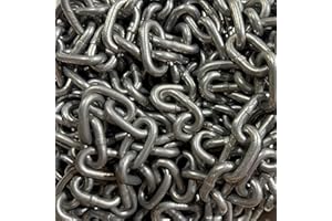 LIFSTAR Made in USA 1/4" G43 High Test Chain NACM, Anchor Chain WLL 2,600 lb, Thick Hot Dipped Galvanized, Multiple Length Avaliable (25ft)