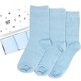 Silky Toes Womens Soft Bamboo Rayon Crew Socks Dress Seamless Toe Thin Socks 3-6 Pairs