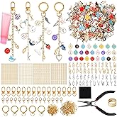 SUTROMA 776pcs Lip Gloss Charms Keychain Kit | Bag Charm Kit with 228 Charms 20 Keychain Clips 60 Extender Chains 1 Jewelry Plier | Jewelry Making Supplies for DIY Key Chain Making