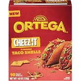 Ortega Cheez-It Flavored Taco Shells, Hard Taco Shells Made With Cheez-It Flavor, 10 Count, 4.6 Ounce