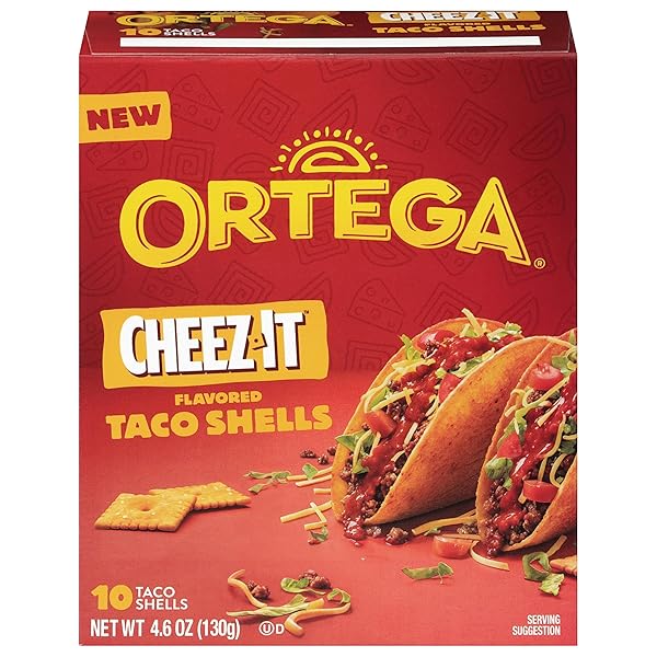 ORTEGA CHEEZ-IT FLAVORED TACO SHELLS, HARD TACO SHELLS...