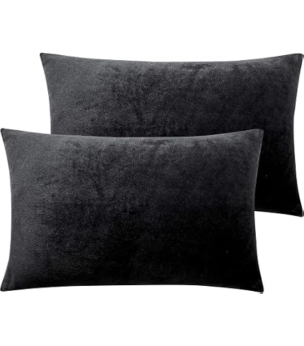 BEDELITE King Size Flannel Pillowcases Set Of 2 - Super Soft Fleece, 20x40 Inches, Lavender, With Zipper